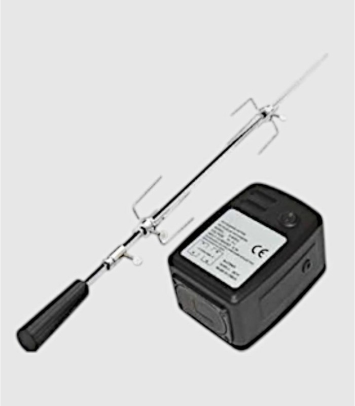 Espetón inoxidable con motor y accesorios de acople