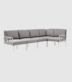 Komodo Bianco Grigio 5-seater modular sofa