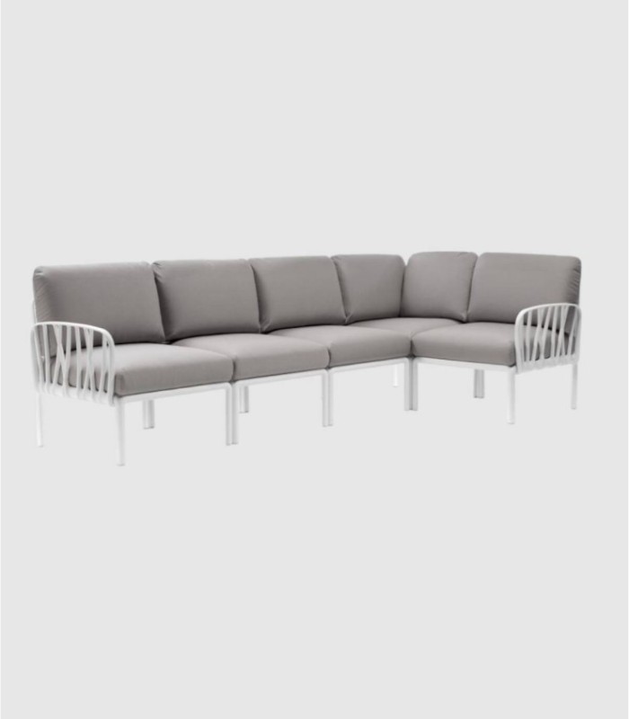 Komodo Bianco Grigio 5-seater modular sofa