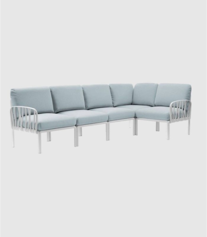 komodo bianco ghiaccio modular 5-seater sofa