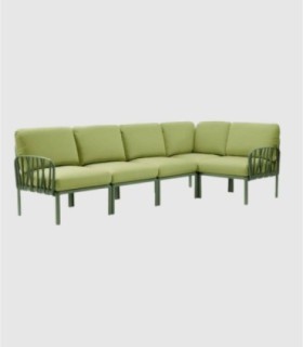 Modulaire 5-zitsbank in de kleur Komodo Agave Avocado