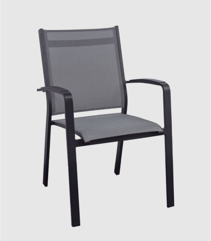 Sillón negro apilable comedor Cosmo