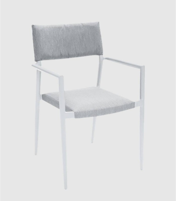 Set of 4 Ontario chairs, white and gray