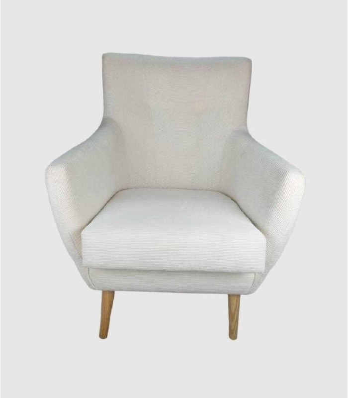 Nordic armchair in corduroy fabric