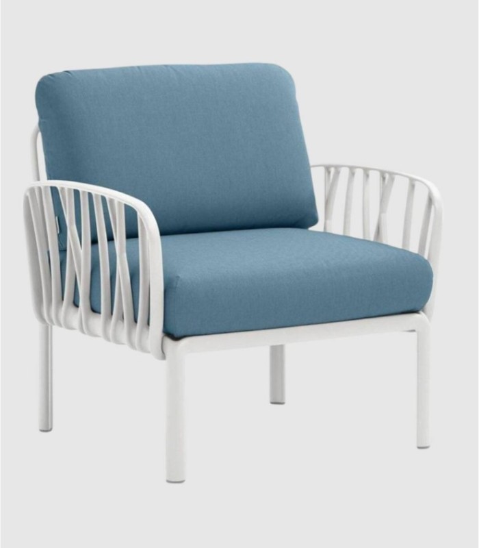 KOMODO ARMCHAIR WHITE/ADRIATIC