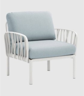 Komodo fauteuil, wit ijs