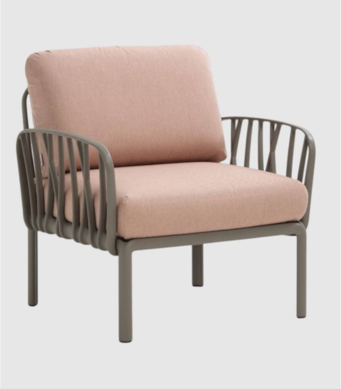 Sillón Komodo tortora rosa quarzo