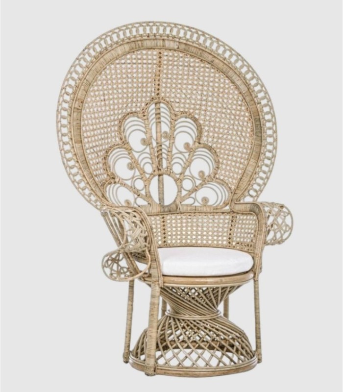 Peacock fauteuil van natuurlijk rotan