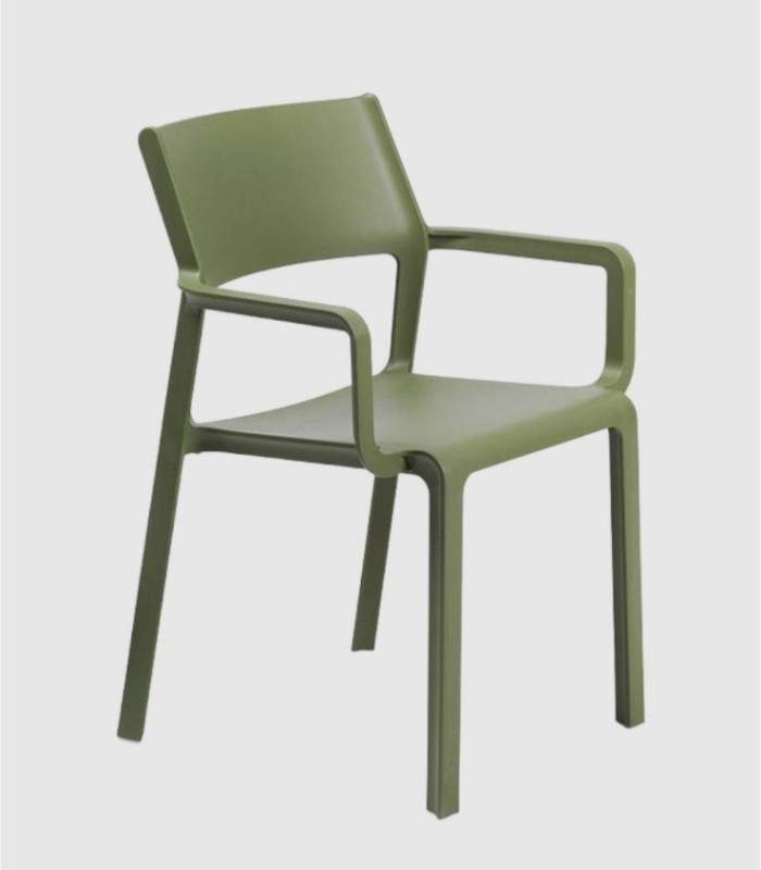 Set of 4 Trill chairs with agave arms