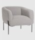 Butaca tapizado gris Claudine