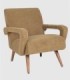 Butaca tapizada beige Berna