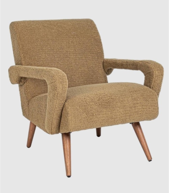 Berna beige upholstered armchair