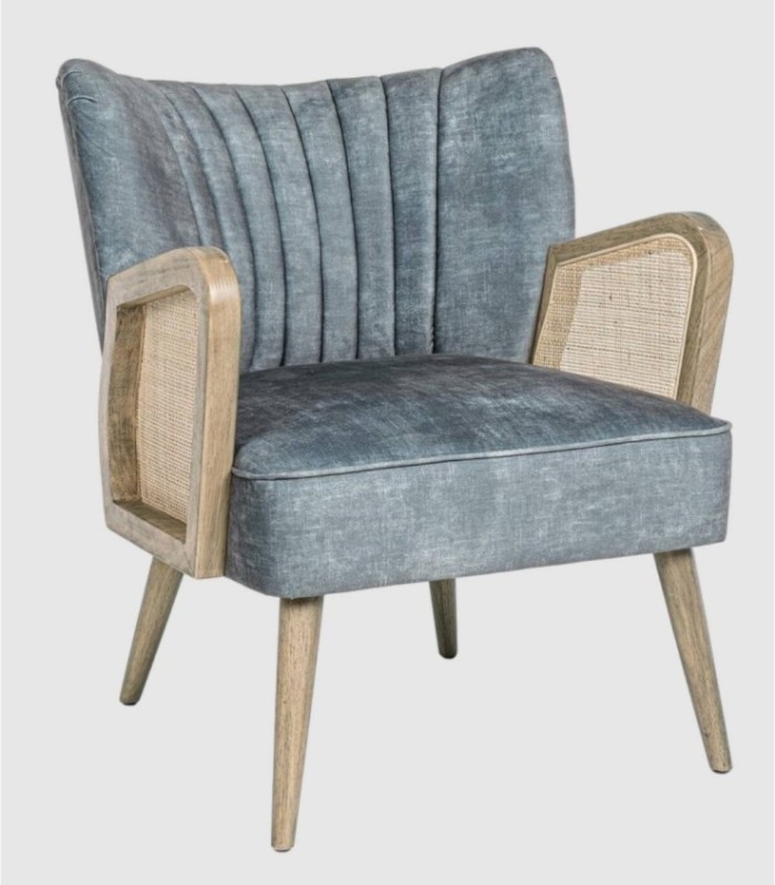 Virna gray upholstered armchair