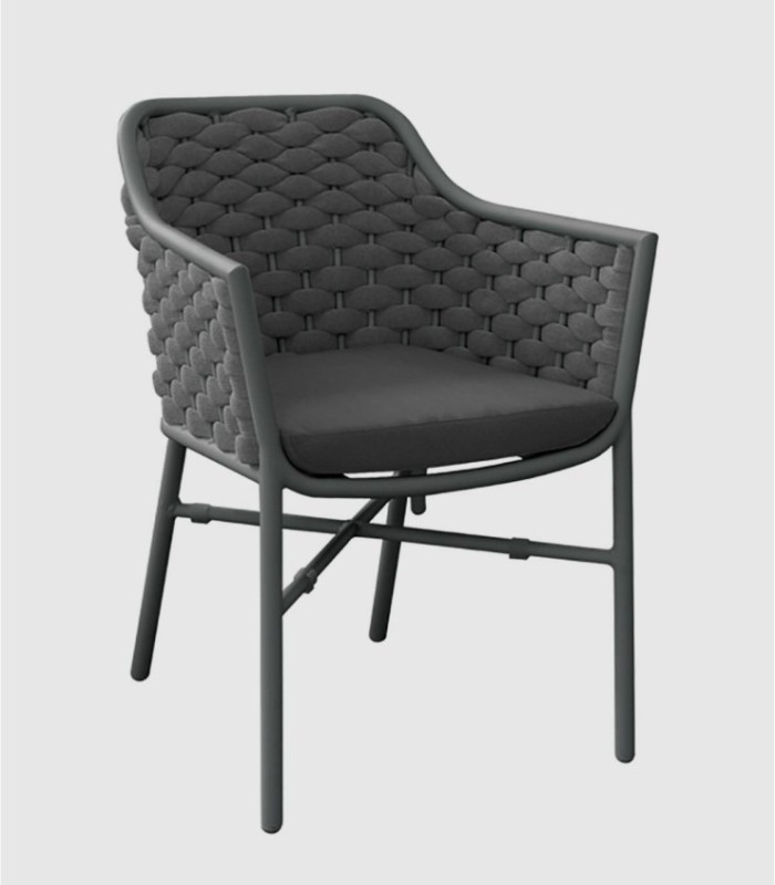 Set 4 sillones negros para comedor Rio