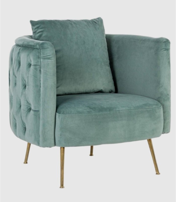 Tenbury turkoois gestoffeerde fauteuil