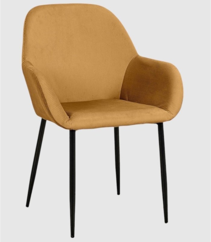 Set of 2 Giulia chairs, mustard yellow