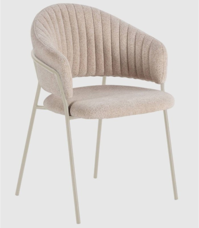 Set van 2 Terwu crèmekleurige beige stoelen