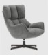 Butaca giratoria Tepey gris