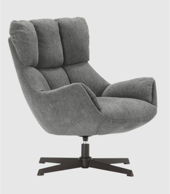Sillón giratorio Tepey gris