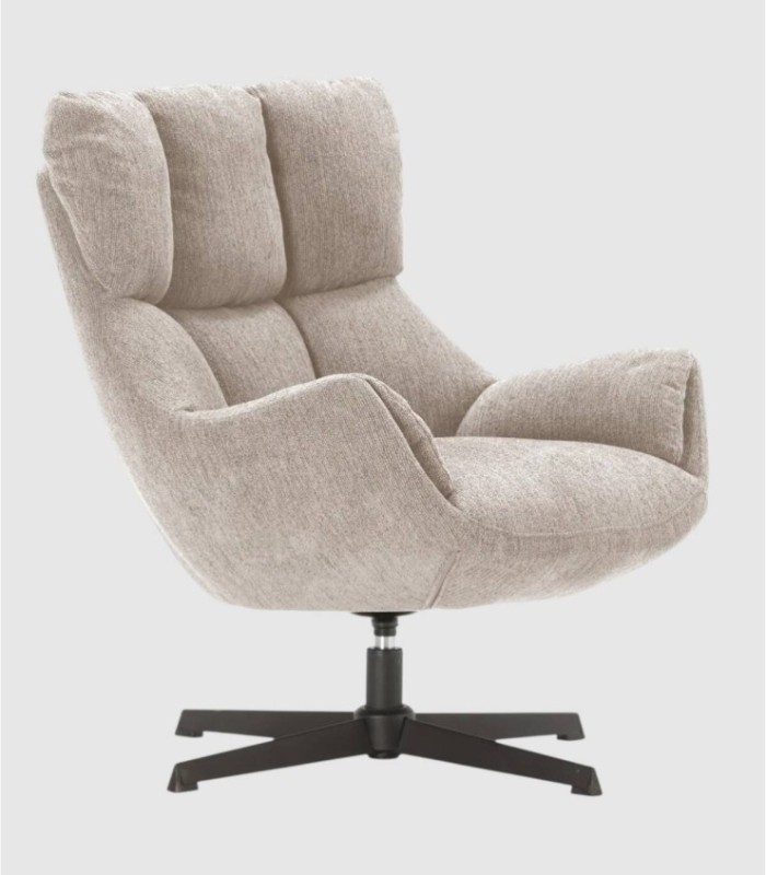 Sillón giratorio Tepey crema