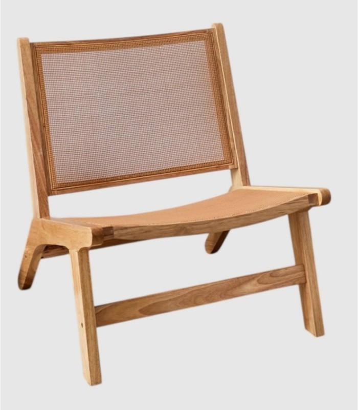 Balinese houten rieten fauteuil
