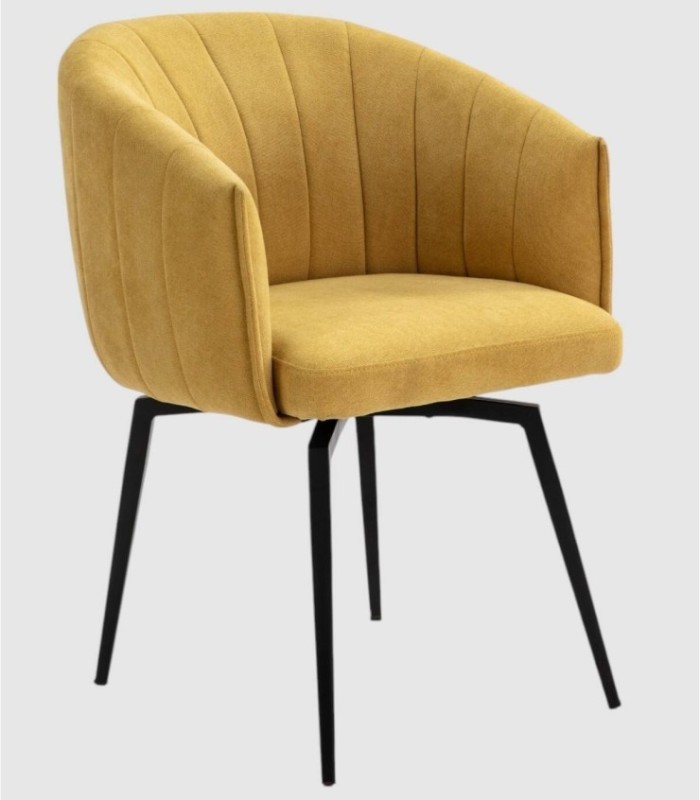 Tarey mustard swivel chair