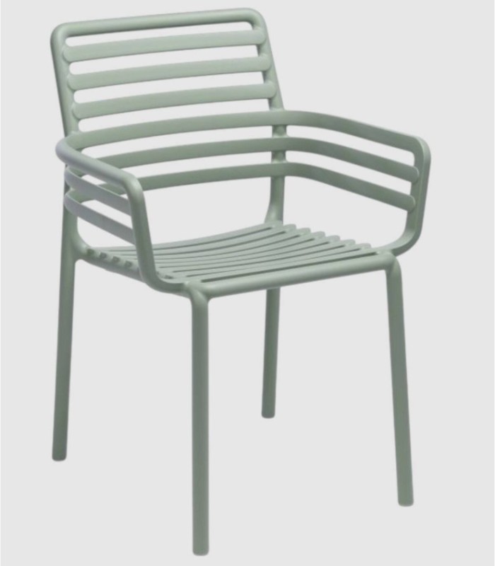 Doga mint plastic armleuningstoel