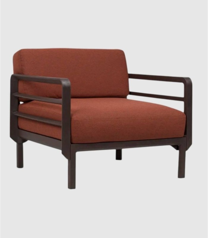 Maximo terra armchair with cushions