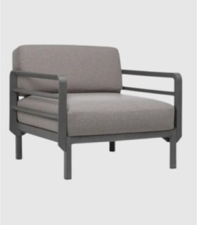 Armchair with cushions Maximo basalt