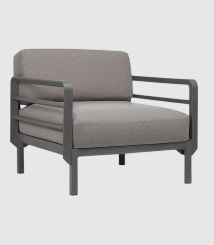 Armchair with cushions Maximo basalt