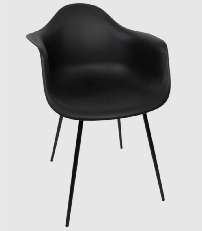 Set of 4 Gustav black armchairs