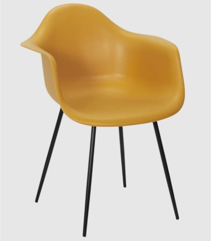 Set of 4 Gustav yellow armchairs