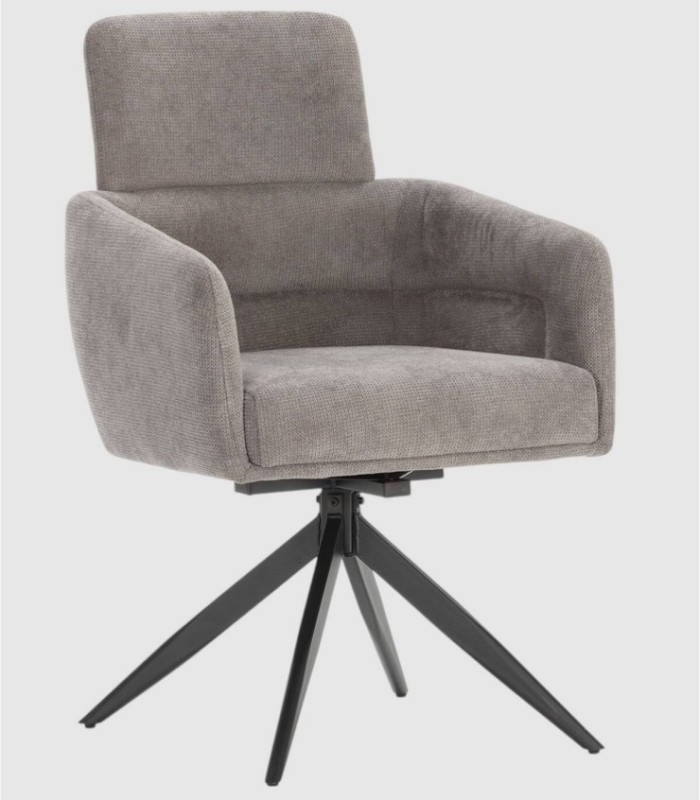 Pack of 2 Nuvi swivel chairs, dark grey