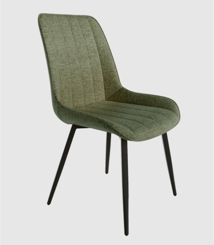 Silla tapizada verde Ankara