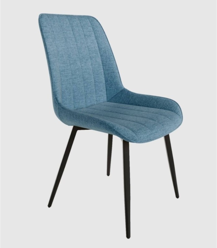 Ankara blauwe gestoffeerde stoel