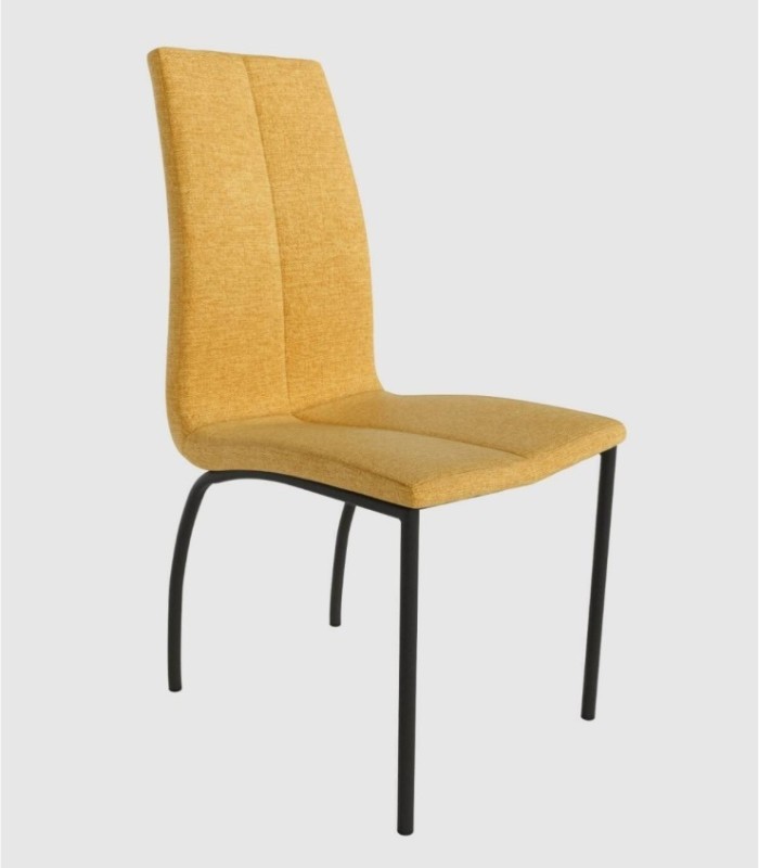 Silla tapizada mostaza Niza