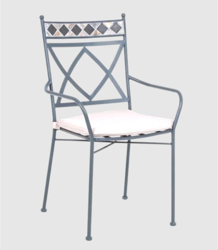 Silla metal cerámica reposabrazos Berkley