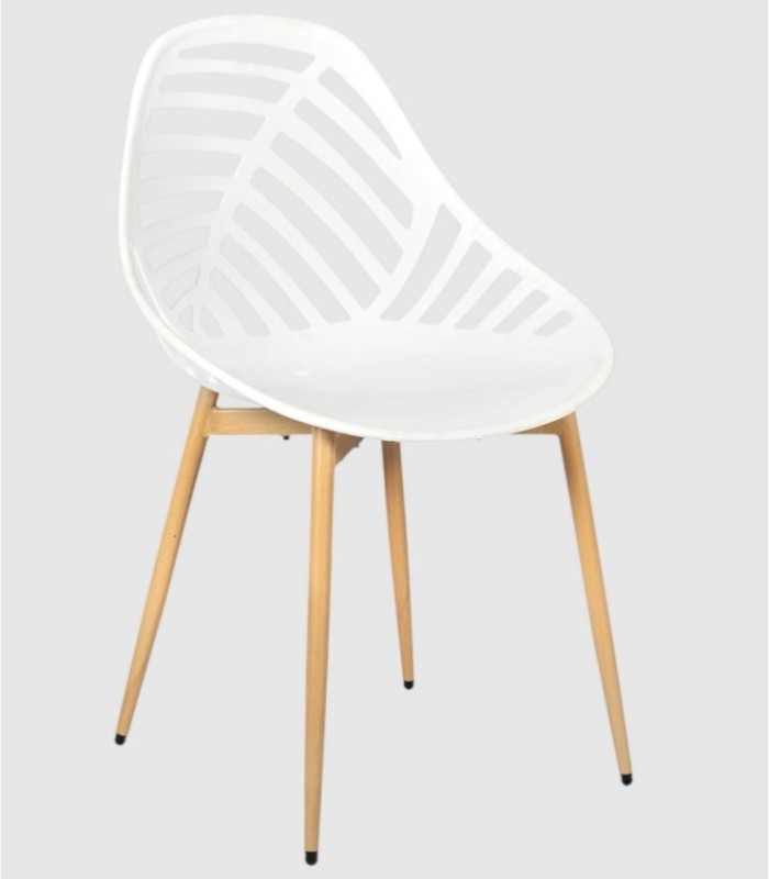 Set van 4 witte Alameda tuinstoelen