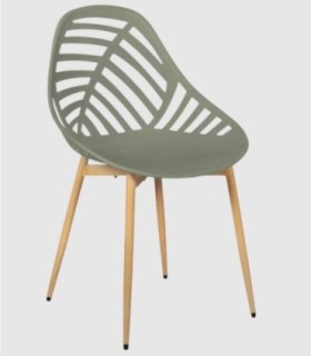 Set of 4 Alameda green outdoor chairs