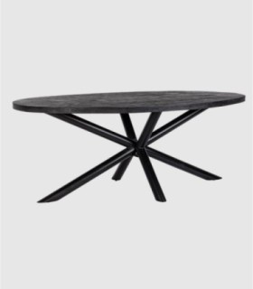 Mesa Ovalada negra Hastings