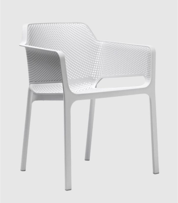 White Net Plastic Chair