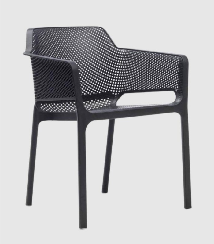 Silla plástico Net antracita