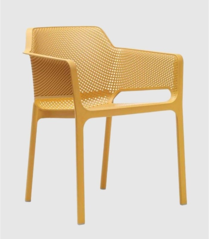 Silla plástico Net senape