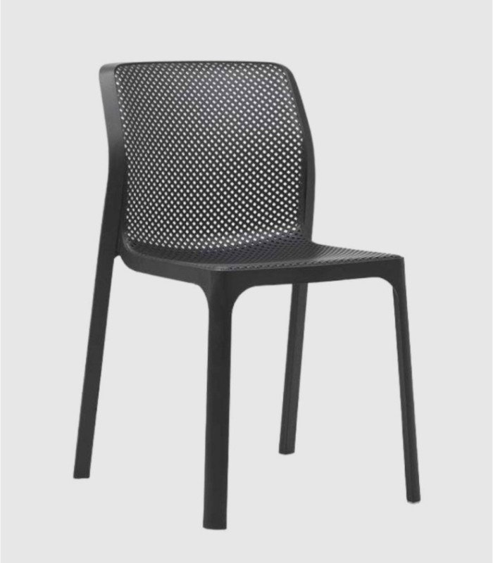 Zwarte Bit plastic stoel