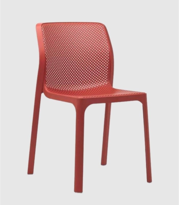 Bit koraal plastic stoel