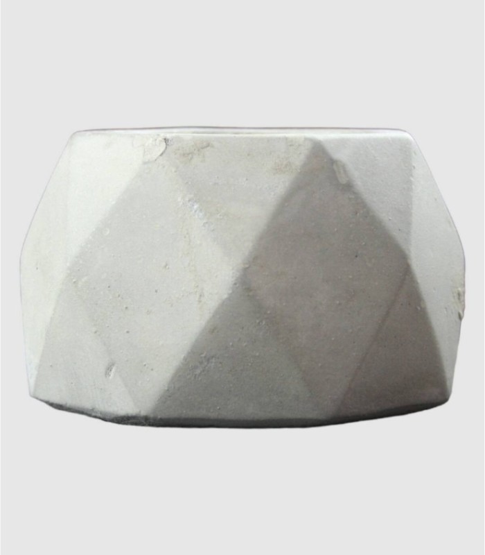 Small geometric cement vase