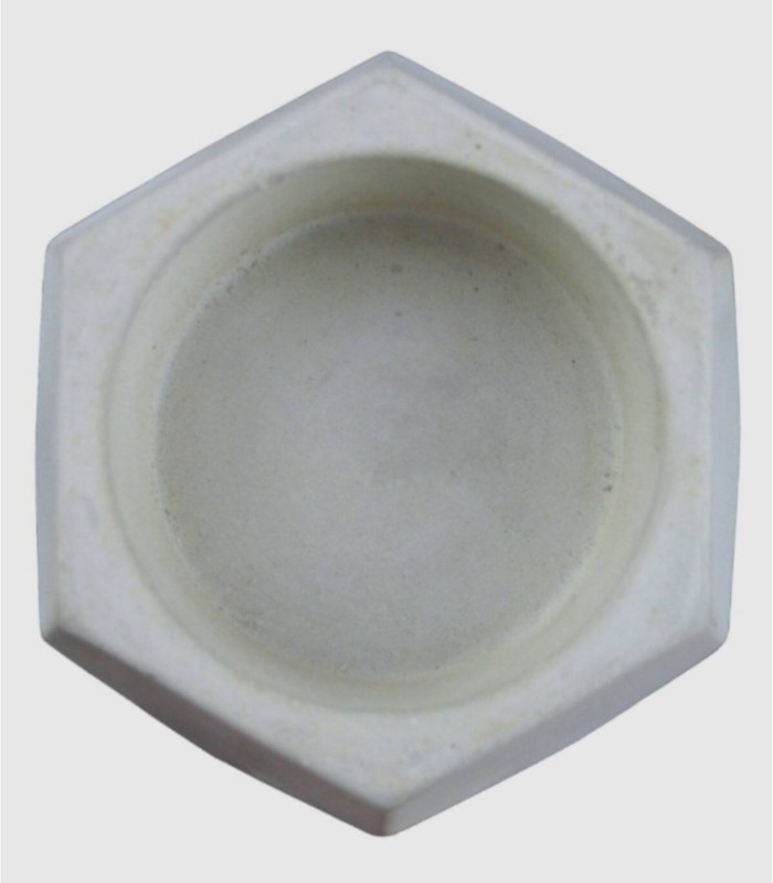 Large geometric cement vase