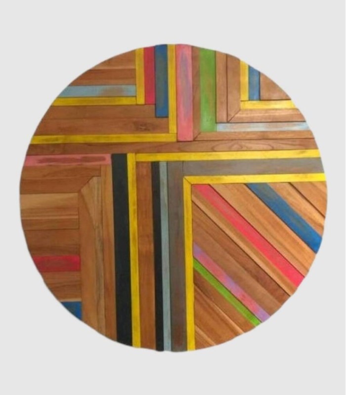 Ronde houten decoratie