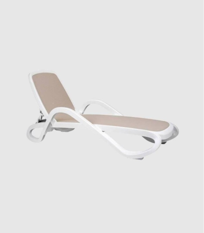 White dove-gray Alpha sun lounger.