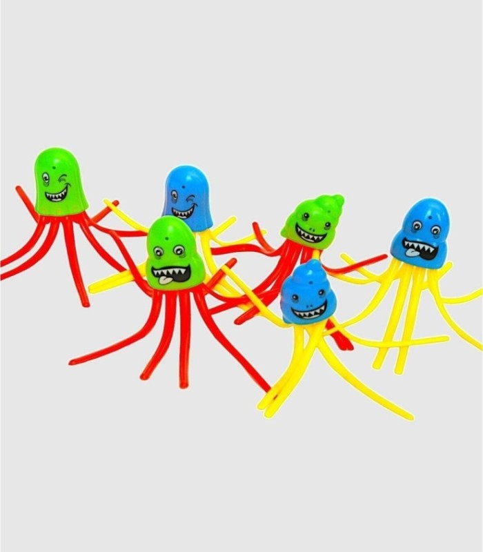 Set of 6 octopus pool toys